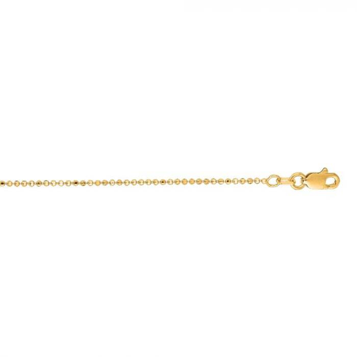 18 Lock Necklace in 14k Yellow Gold (1.1 mm)